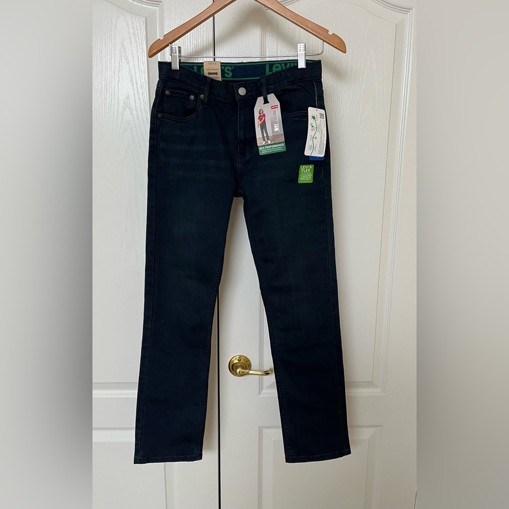 Levi's 511 Young Boys  StretchDark Blue Slim StraightJeans Size 16R 28x30NWT
